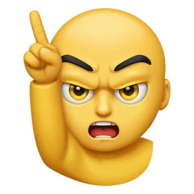Emoji flipping off someone with one eye open sticker