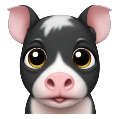 Black skinny pig sticker