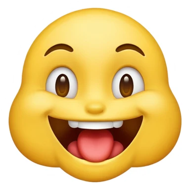 emoji biting its lip and drooling sticker
