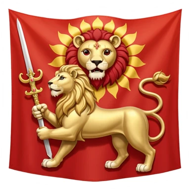 Pahlavi flag Lion Sun and Sword sticker