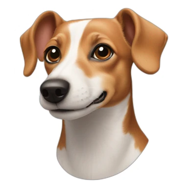 jack russel dachshund face front sticker