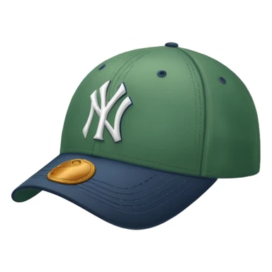 new york Yankee green cap sticker