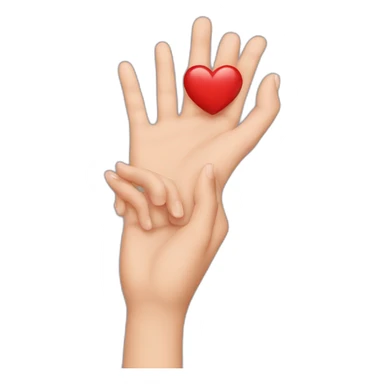 hands heart sign sticker