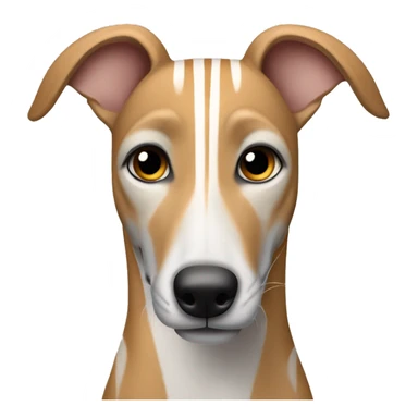 fawn tiger greyhound with grey stripe on its face sticker