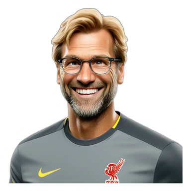 jurgen Klopp angel smile sticker
