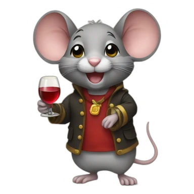 mouse holding wine sticker