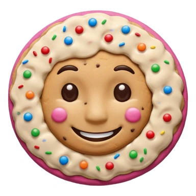Frosted Cookie Man with sprinkles sticker