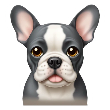 French bulldog dark grey tan  sticker