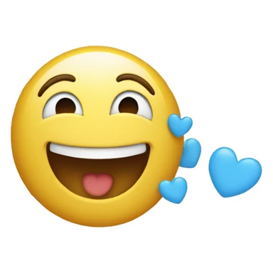 Smiling Face with Blue Hearts sticker