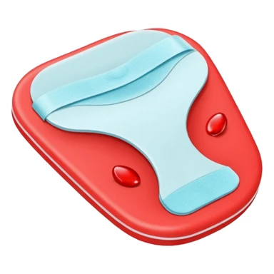 sanitary pad with blood, realistic details sticker