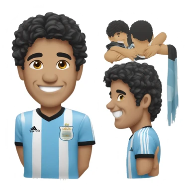 maradona argentina young smile sticker