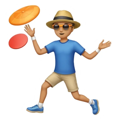 Man throwing a frisbee to the right, full body sticker