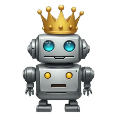 robot-with-crown sticker