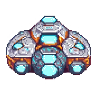 futuristic spaceship sticker