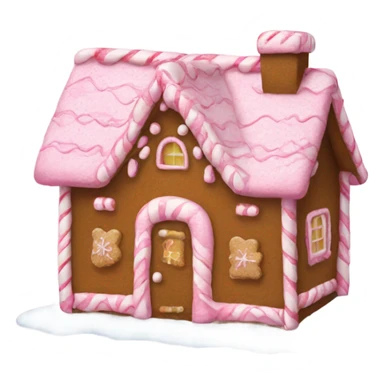 A pink gingerbread house sticker