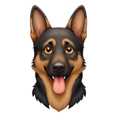 Cinematic Comical Tan/Black German Shepherd Portrait Emoji, Head tilted dramatically with an exaggeratedly shocked or offended expression, showcasing a robust tan coat with striking black markings, wide, expressive brown eyes filled with exaggerated disbelief, Simplified yet hilariously expressive features, highly detailed, glowing with a slightly sassy glow, high shine, dramatic yet playful, stylized with an air of attitude, bright and endearing, soft glowing outline, capturing the essence of a sassy and over-the-top guardian, so meme-worthy it feels like it could side-eye its way into internet fame instantly! sticker