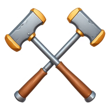 croisement de 2 marteaux (en mode duel, qui des deux va gagner) sticker