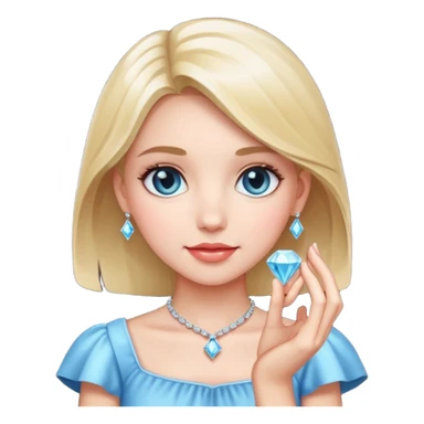 Pretty cute girl that hold Diamond in her hand sticker