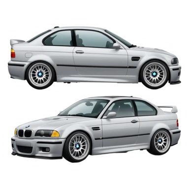 white bmw m3 e36 +CR7 sticker