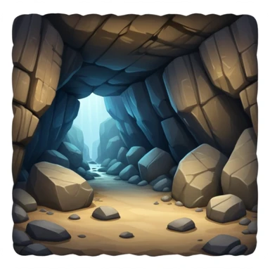 generate realistic detailed cave inside view sticker