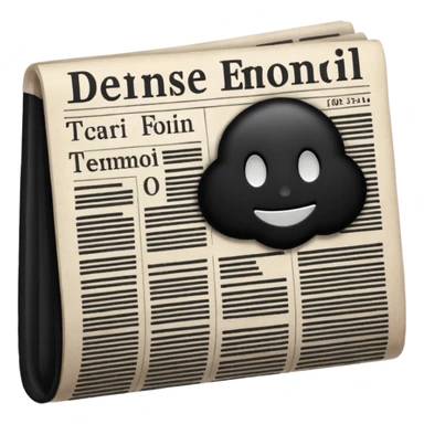 all-black or dark newspaper (it's important to not generate it with white spaces) sticker