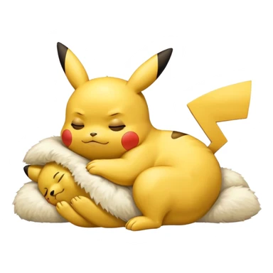 Pikachu sleeping emoji sticker