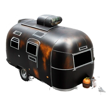 Darth Vader’s black painted airstream rc caravan rusted  sticker
