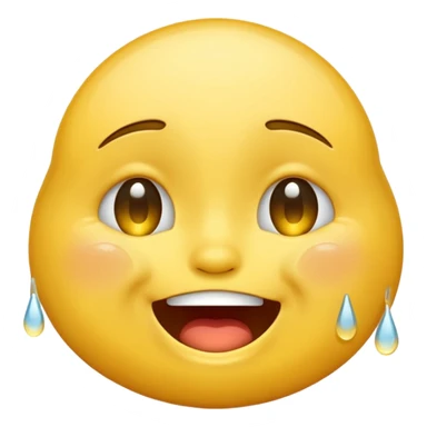 Laugh emoji combine with sad emoji sticker