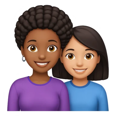 black girl hispanic girl couple sticker