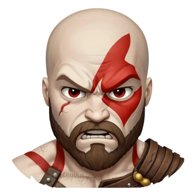 kratos face sticker