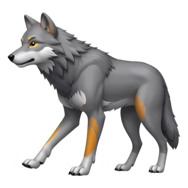wolf walking on 4 sticker
