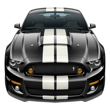 mustang shelby gt500 full black sticker