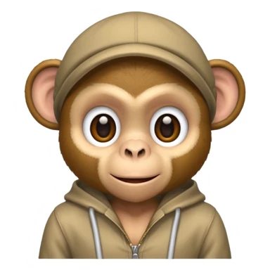 monkey with clothes sticker