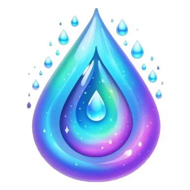 Nebula tear drop sticker