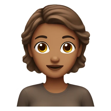 Brown hair girl doing skincare  sticker