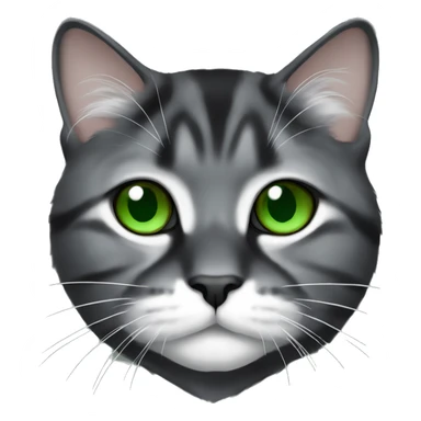 A black and white lop -eared Scottish cat with green eyes sticker