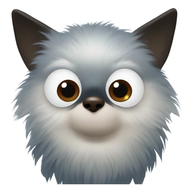 Blue dwarf Spitz blackbird with a blue eye a brown eye sticker