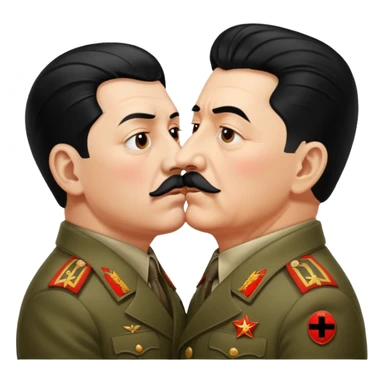 Hitler and Stalin kissing sticker