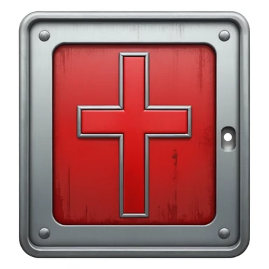 Cross mark elevator sticker