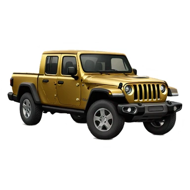 Realistic gold Jeep Gladiator truck. sticker