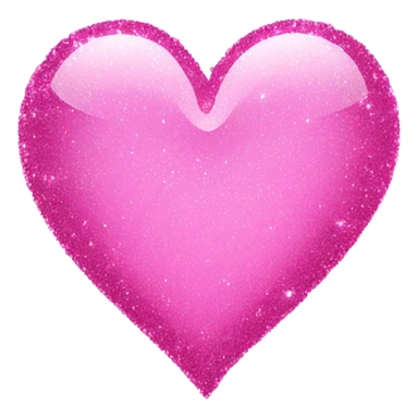 Pink sparkle heart sticker