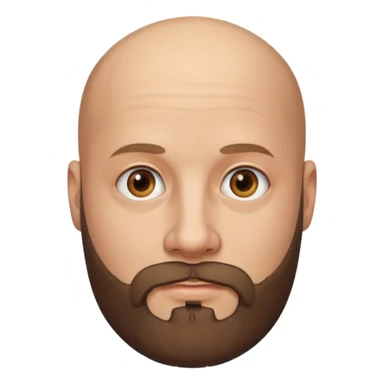 Homme chauve avec une barbe sticker