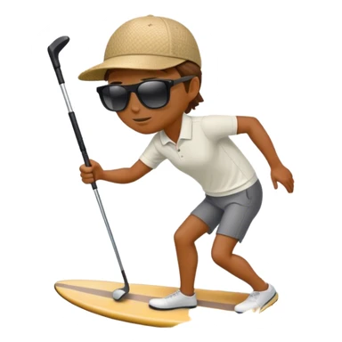 Surf golfing  sticker