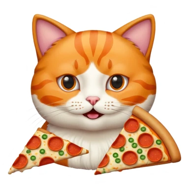 Gato comiendo una pizza  sticker