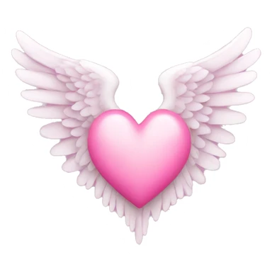 heart with wings in white pink color sticker
