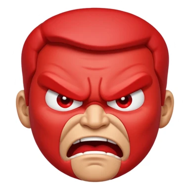 Angry face emoji sticker