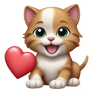 Cute baby animal (any kind) hold a heart sticker