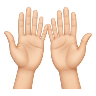 Innocent emoji hands up sticker