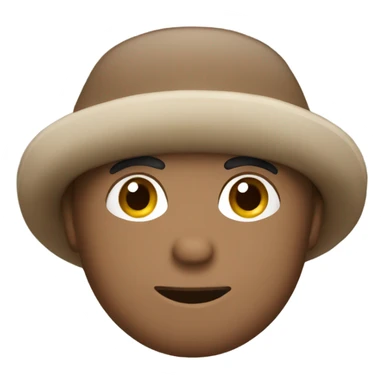 Brown winter hat sticker