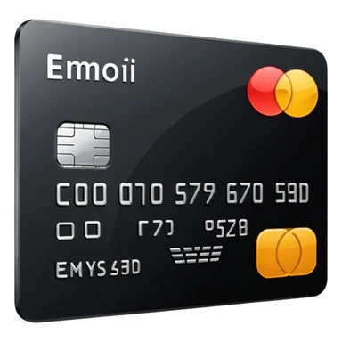 black credit card, no text, no numbers sticker